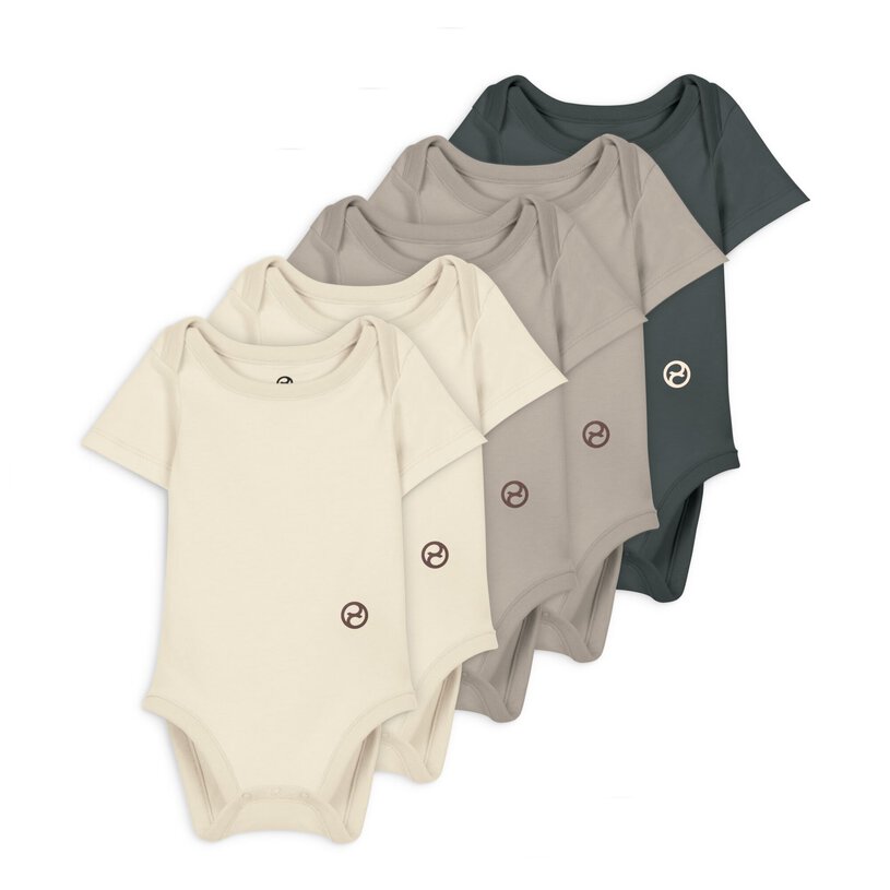 Babybody met korte mouwen (set van 5)